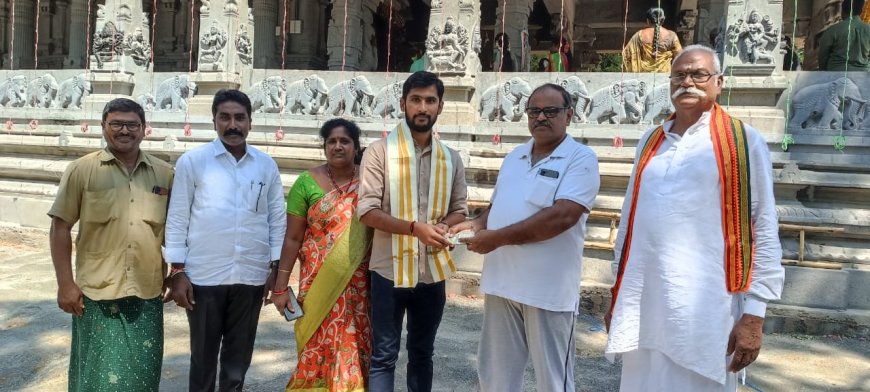 అంకమ్మ తల్లి దేవాలయం పున:నిర్మాణానికి విరాళం