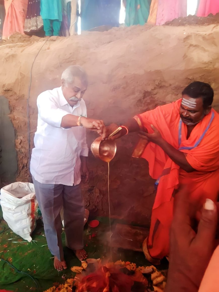రామాలయం శంకుస్థాపన కార్యక్రమంలో పాల్గొన్న ఎమ్మెల్యే