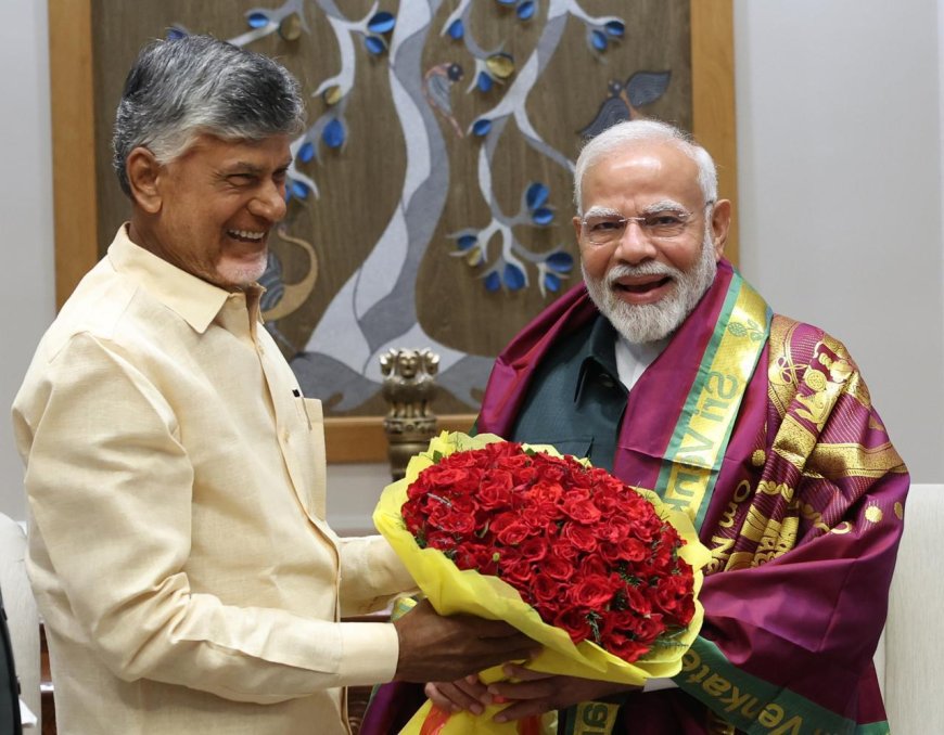 ప్రధానమంత్రి మోడీతో, సీఎం చంద్రబాబు నాయుడు సమావేశం