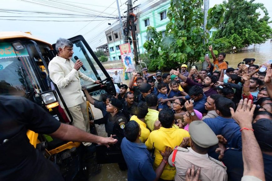 వరద ప్రభావిత ప్రాంతాలలో పర్యటించిన సీఎం చంద్రబాబు నాయుడు