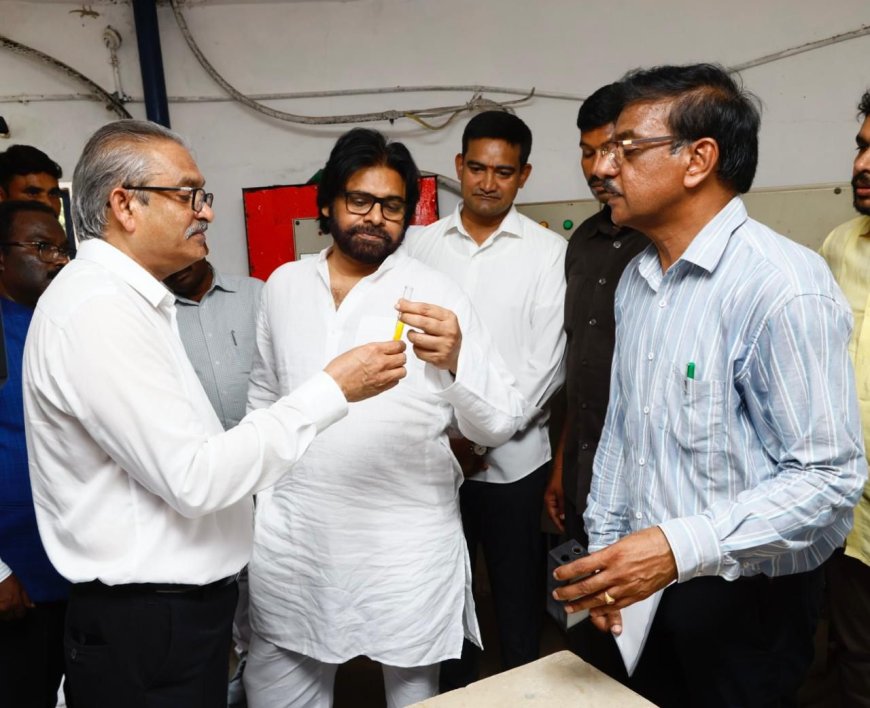 చంపావతి నదిపై ఉన్న రక్షిత మంచినీటి పథకం పంపు హౌస్ ను పరిశీలించిన ఉపముఖ్యమంత్రి పవన్ కళ్యాణ్