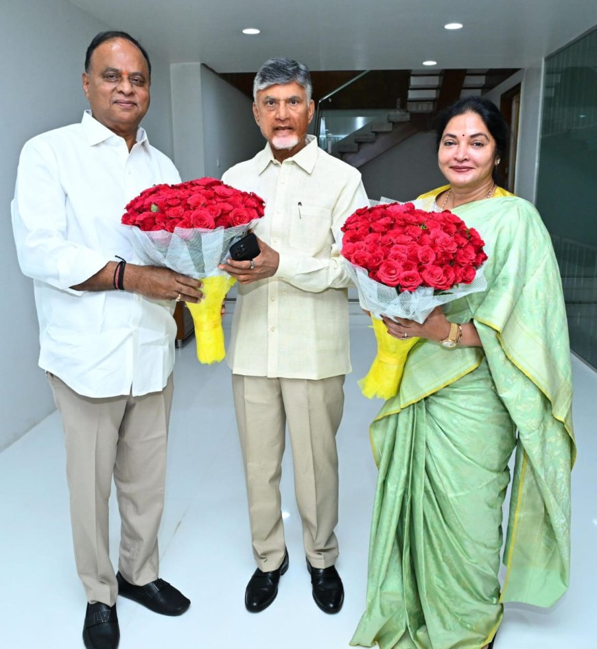 సీఎం చంద్రబాబు నాయుడుని కలసిన వేమిరెడ్డి దంపతులు