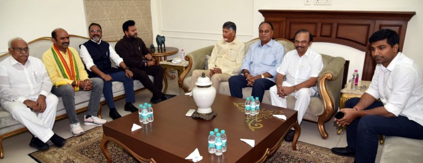 టిడిపి ఎంపీలు, కేంద్ర మంత్రితో ఢిల్లీలో భేటీ అయిన సీఎం చంద్రబాబు