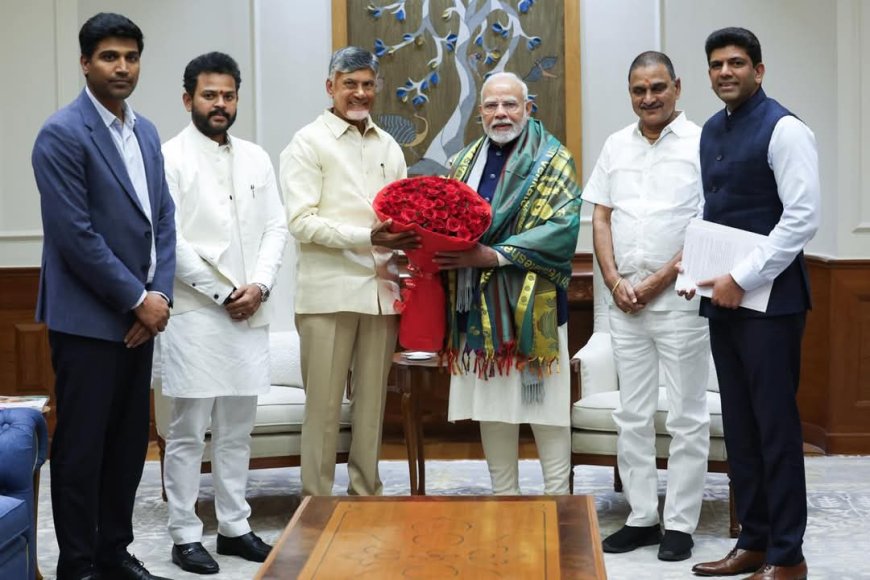 ప్రధానమంత్రి నరేంద్ర మోడీతో ఏపీ సీఎం చంద్రబాబు నాయుడు భేటీ