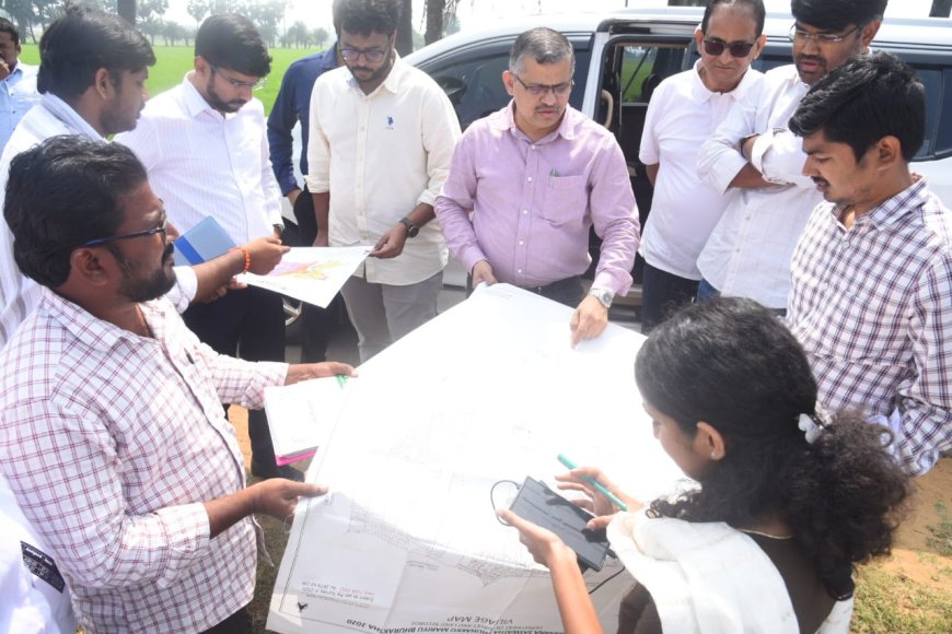 రామాయపట్నం ప్రాంతంలో పరిశ్రమల స్థాపనకు భూములు పరిశీలన
