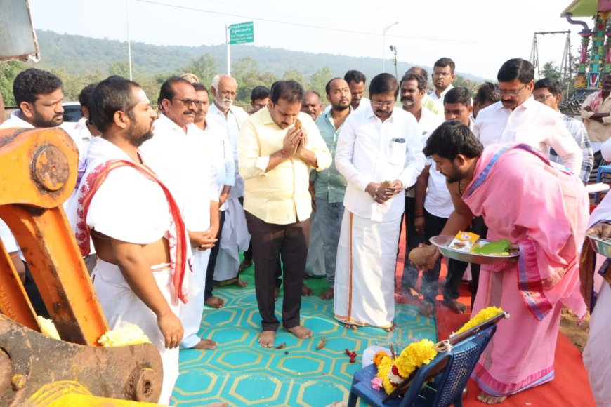 శ్రీ మాలకొండ పైకి రెండవ రోడ్డు నిర్మాణ పనులకు తొలి అడుగు