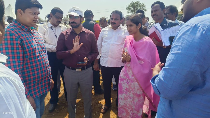 సీఎం చంద్రబాబు కందుకూరు పర్యటన ఏర్పాట్లు పరిశీలన