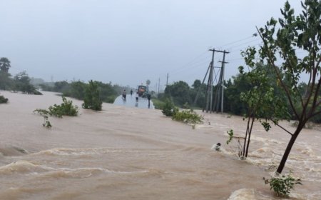 ఉధృతంగా ప్రవహిస్తున్న  రాళ్లవాగు వైపు ఎవరు వెళ్లొద్దు - గుడ్లూరు పోలీస్ శాఖ