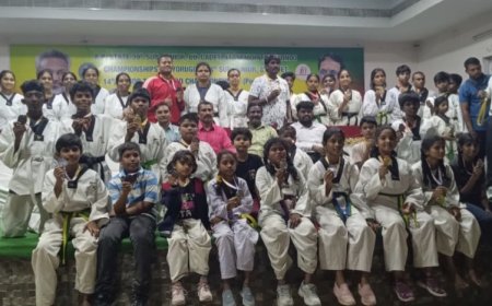 జాతీయస్థాయి  తైక్వాండో  పోటీలకు ఉమ్మడి ప్రకాశం జిల్లా  క్రీడాకారులు ఎంపిక