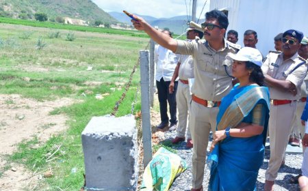 ముఖ్యమంత్రి చంద్రబాబు నాయుడు పర్యటన ఏర్పాట్లను పరిశీలించిన కలెక్టర్, ఎస్పి