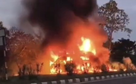 చెన్నై- మధురై మధ్య ప్రైవేటు స్లీపర్ బస్సు దగ్ధం
