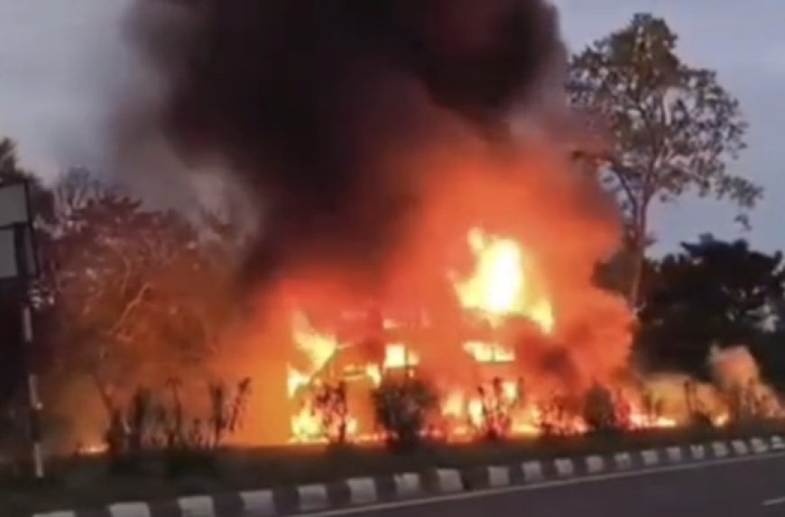 చెన్నై- మధురై మధ్య ప్రైవేటు స్లీపర్ బస్సు దగ్ధం