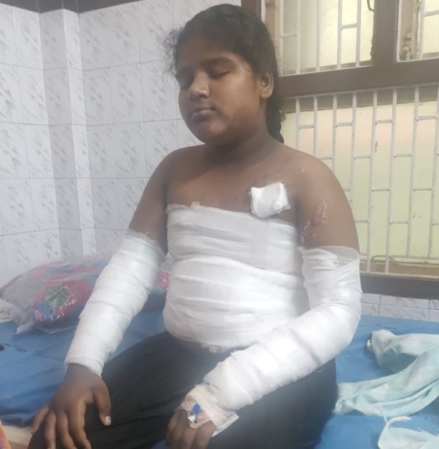 రాగిజావపడి  విద్యార్థినికి తీవ్ర గాయాలు